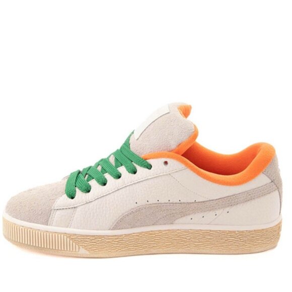 PUMA Mens Sz 13 Anwar Carrots Suede XL Scavenger Hunt White Orange Green DISPLAY - Picture 3 of 13